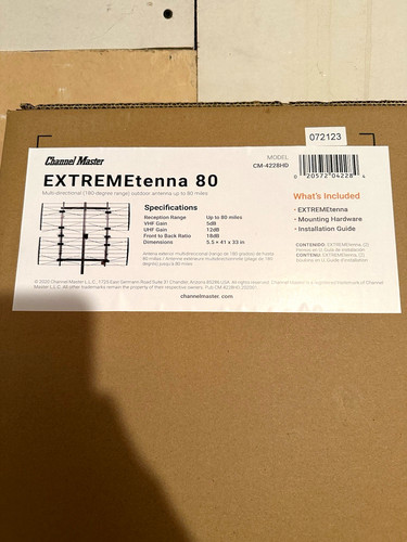 Channel master extremetenna - master, 80